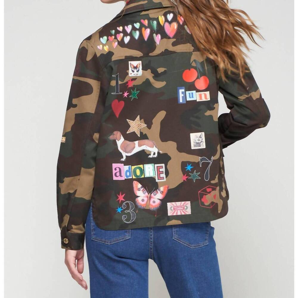 NEW VILAGALLO olivia camo jacket in green - Picture 4 of 7